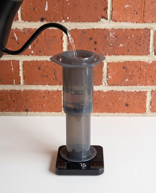 Aeropress ters demleme metodu adımı 2