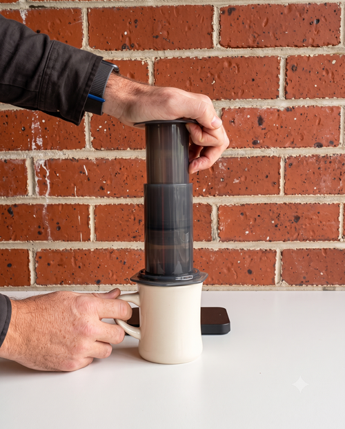 Aeropress ters demleme metodu adımı 6